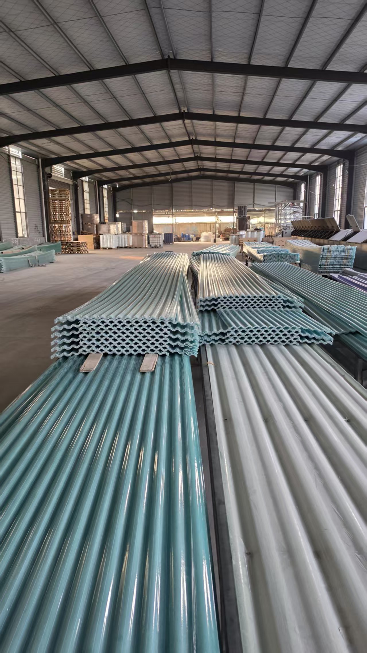 Finished FRP roofing sheet stock