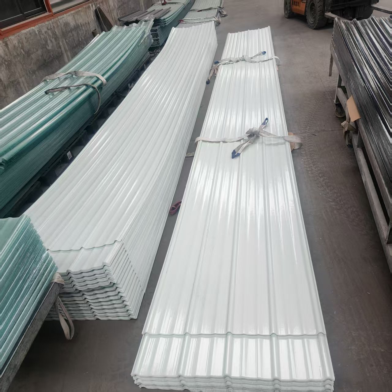 Finished FRP sheet storage and stacking before dispatch