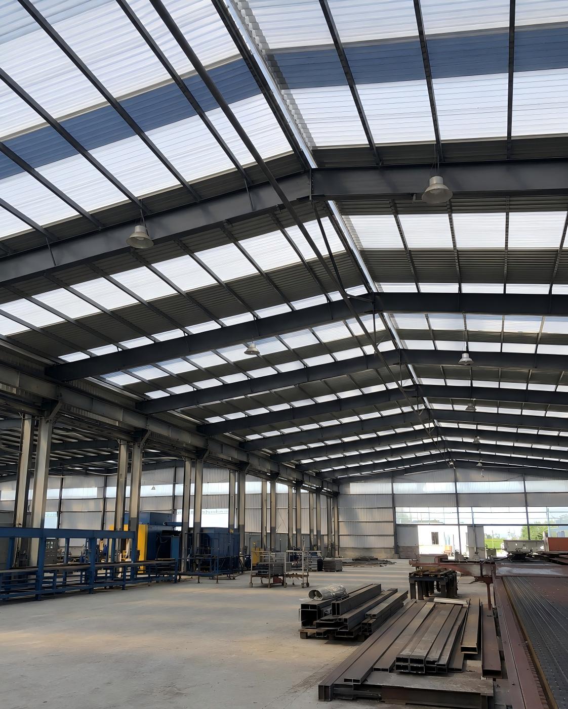 Factory daylighting roof with water white transparent FRP sheet
